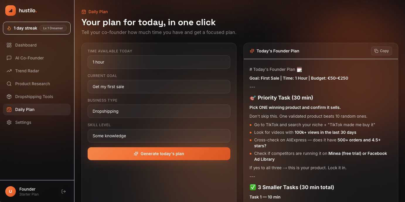 Daily Plan